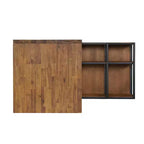 55" Lloyd Corner Desk with Storage Credenza Natural - Alaterre Furniture: Rustic Acacia Wood, L-Shaped Office Furniture with Open Shelf