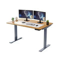 48"x30" Electric Standing Desk with Adjustability ( 27.2"-45.3") Natural Bamboo Gray - Uncaged Ergonomics
