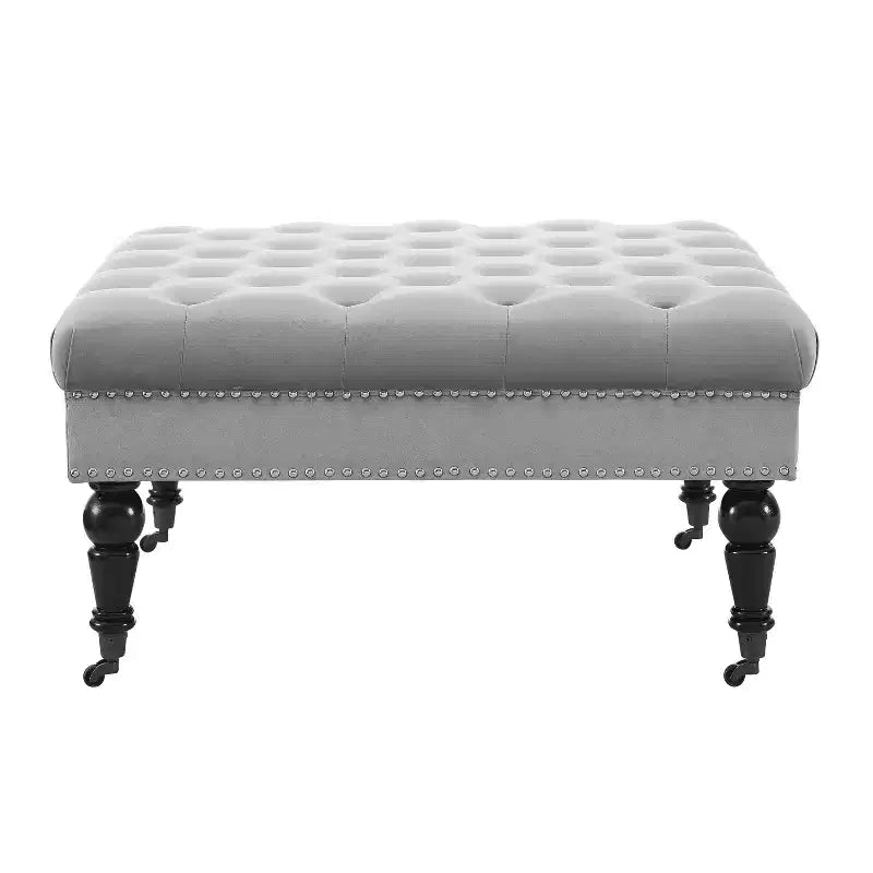 Isabelle Square Tufted Ottoman - Linon