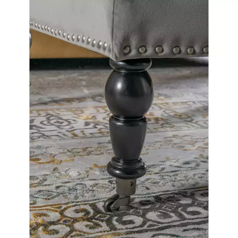Isabelle Square Tufted Ottoman - Linon