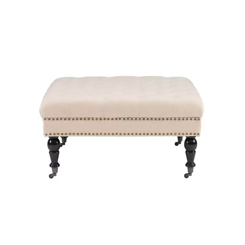 Isabelle Square Tufted Ottoman - Linon