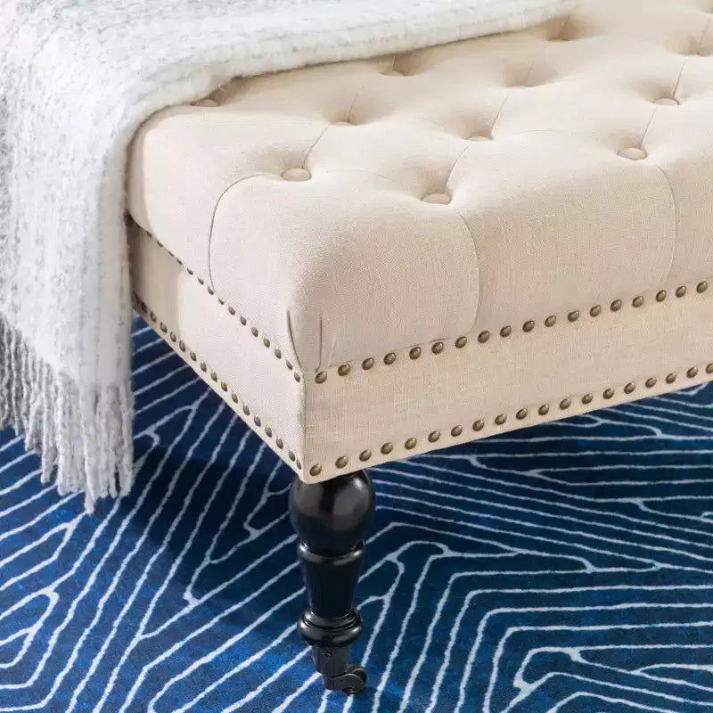 Isabelle Square Tufted Ottoman - Linon