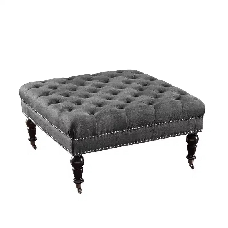 Isabelle Square Tufted Ottoman - Linon