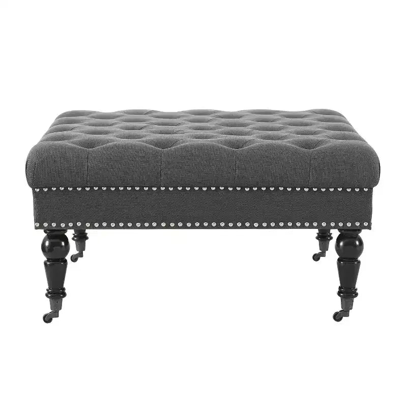 Isabelle Square Tufted Ottoman - Linon