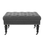 Isabelle Square Tufted Ottoman - Linon