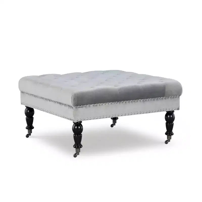 Isabelle Square Tufted Ottoman - Linon