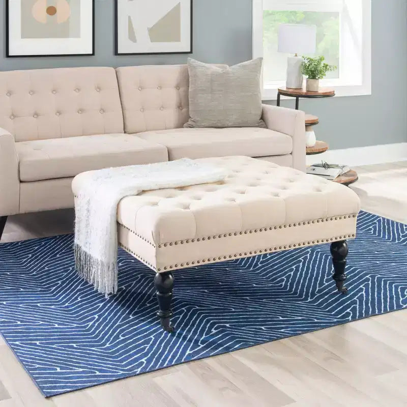 Isabelle Square Tufted Ottoman - Linon