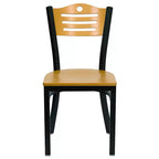 Flash Furniture Black Slat Back Metal Restaurant Chair