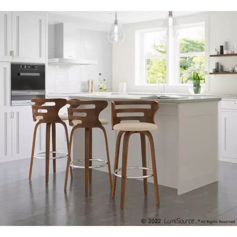 Set of 2 Cosini Upholstered Barstools - Lumisource