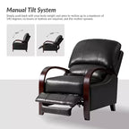 Alexandra Genuine Leather Manual Recliner| ART OF LIVING DESIGNS