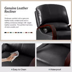 Alexandra Genuine Leather Manual Recliner| ART OF LIVING DESIGNS