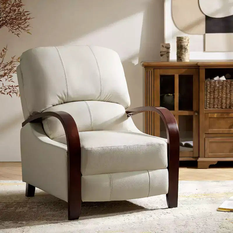 Alexandra Genuine Leather Manual Recliner| ART OF LIVING DESIGNS