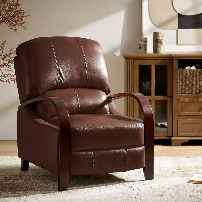 Alexandra Genuine Leather Manual Recliner| ART OF LIVING DESIGNS