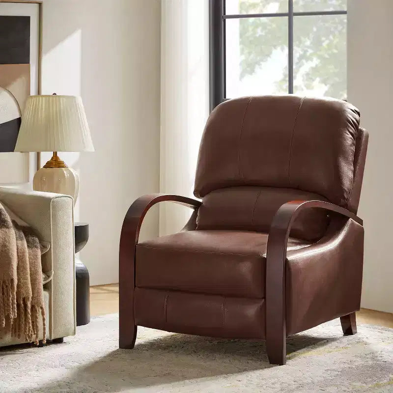 Alexandra Genuine Leather Manual Recliner| ART OF LIVING DESIGNS