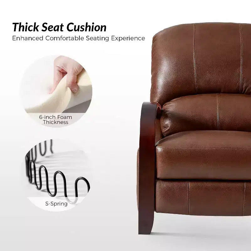 Alexandra Genuine Leather Manual Recliner| ART OF LIVING DESIGNS