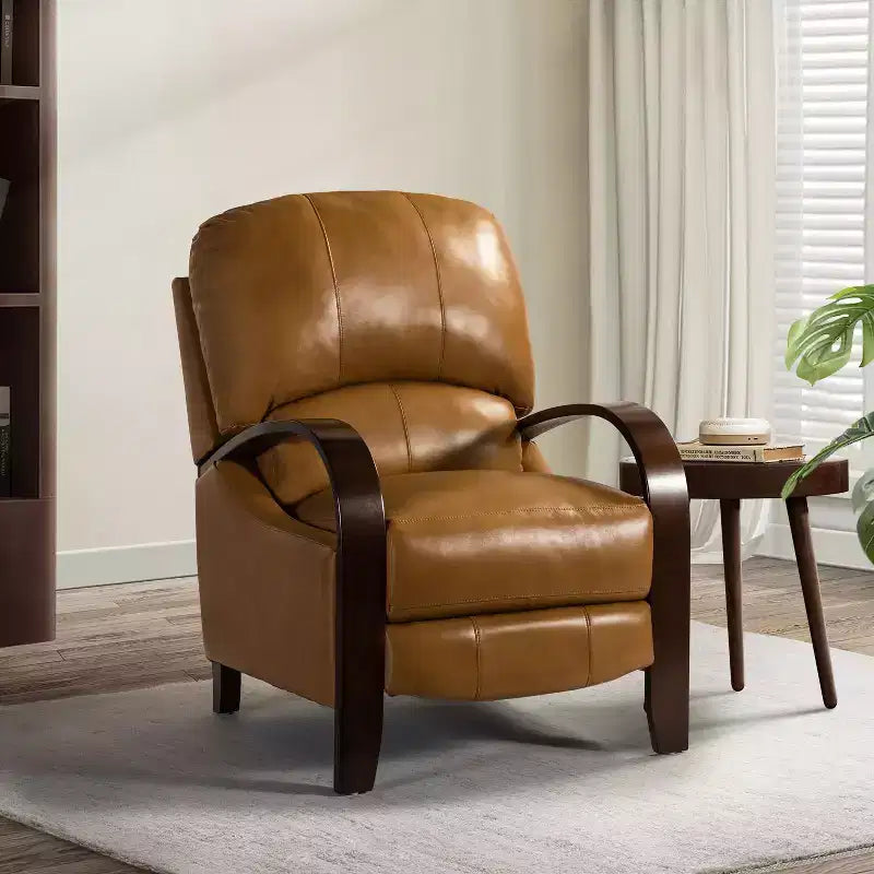 Alexandra Genuine Leather Manual Recliner| ART OF LIVING DESIGNS