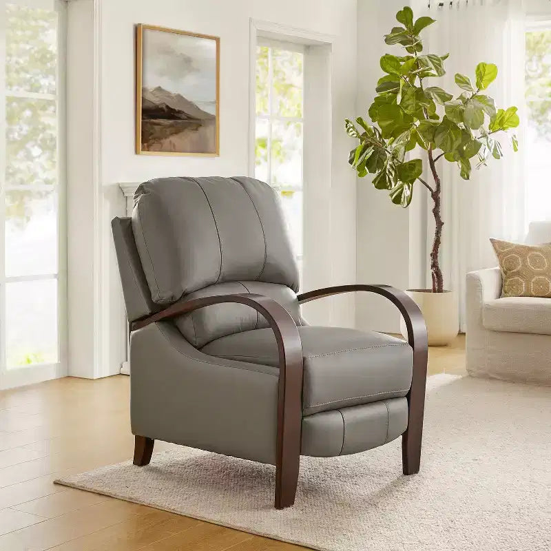 Alexandra Genuine Leather Manual Recliner| ART OF LIVING DESIGNS