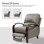 Alexandra Genuine Leather Manual Recliner| ART OF LIVING DESIGNS