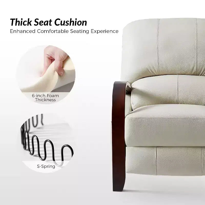 Alexandra Genuine Leather Manual Recliner| ART OF LIVING DESIGNS