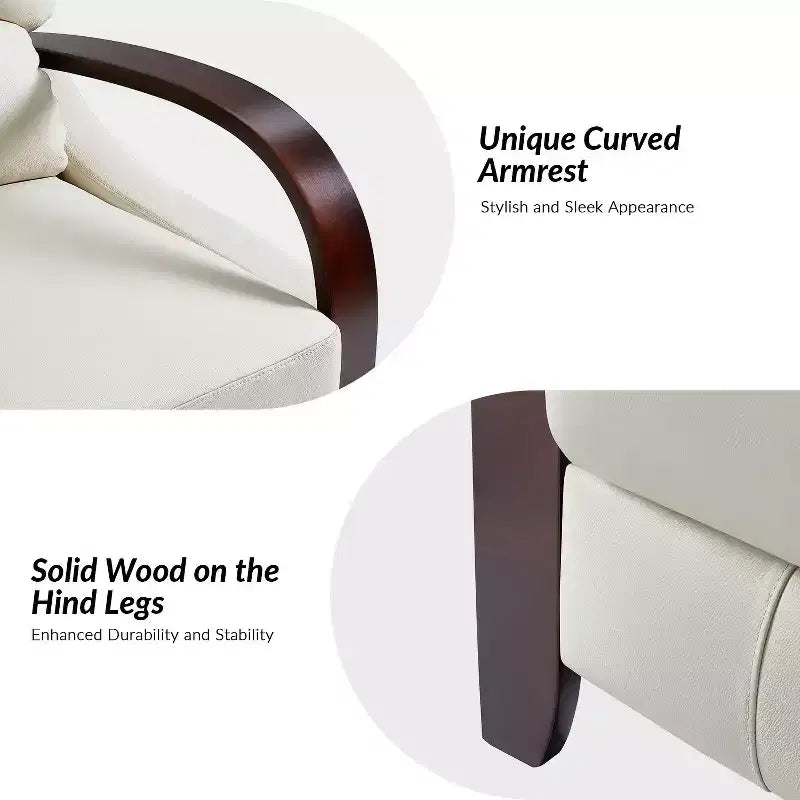 Alexandra Genuine Leather Manual Recliner| ART OF LIVING DESIGNS